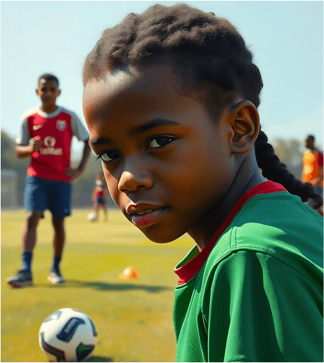 EAFA Academy boys training on the pitch